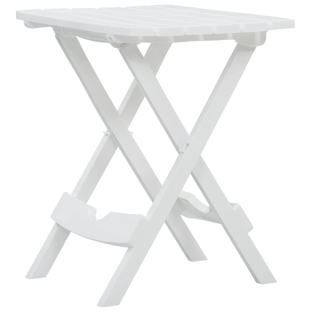 vidaXL Mesa de jardín plegable blanco 45,5x38,5x50 cm