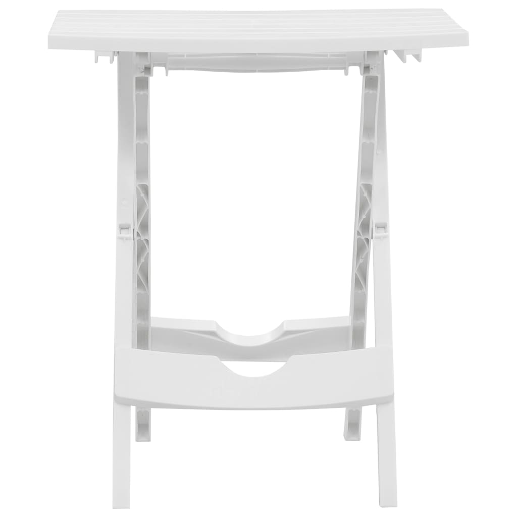 vidaXL Mesa de jardín plegable blanco 45,5x38,5x50 cm