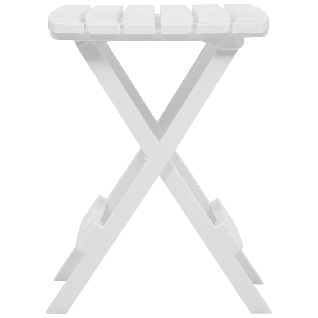 vidaXL Mesa de jardín plegable blanco 45,5x38,5x50 cm