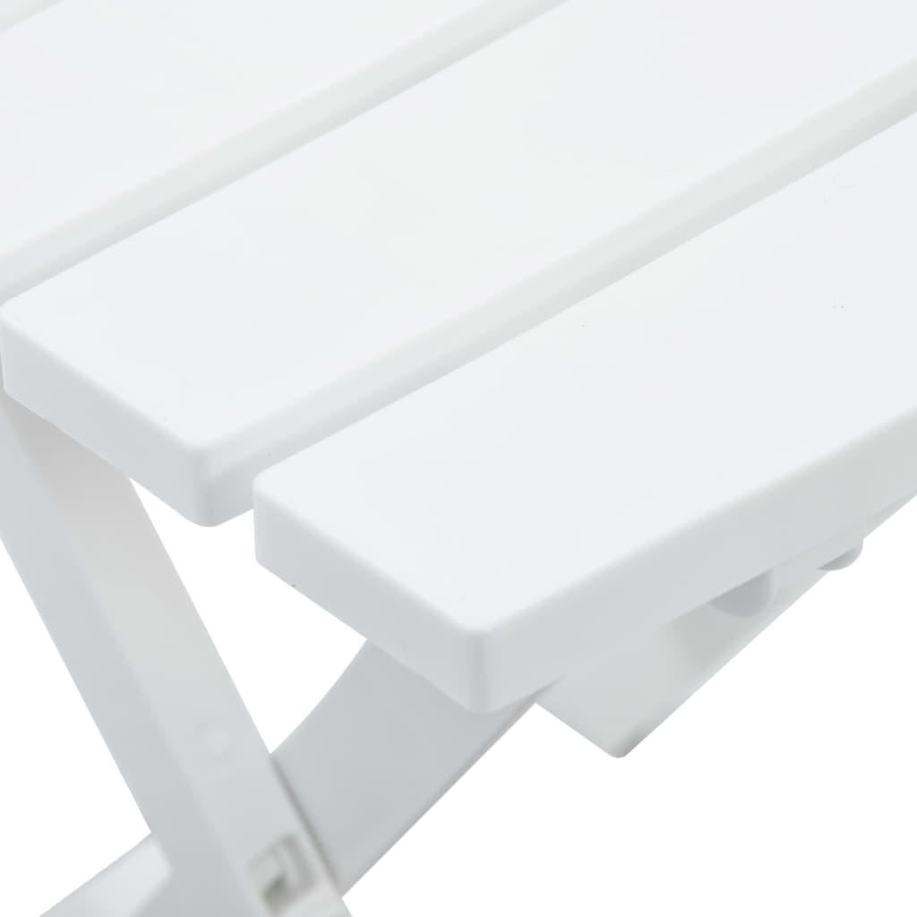 vidaXL Mesa de jardín plegable blanco 45,5x38,5x50 cm