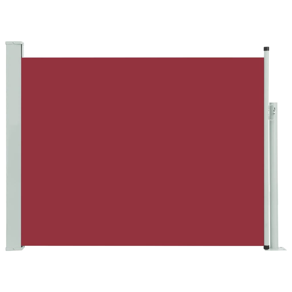 vidaXL Toldo lateral retráctil de jardín rojo 140x500 cm