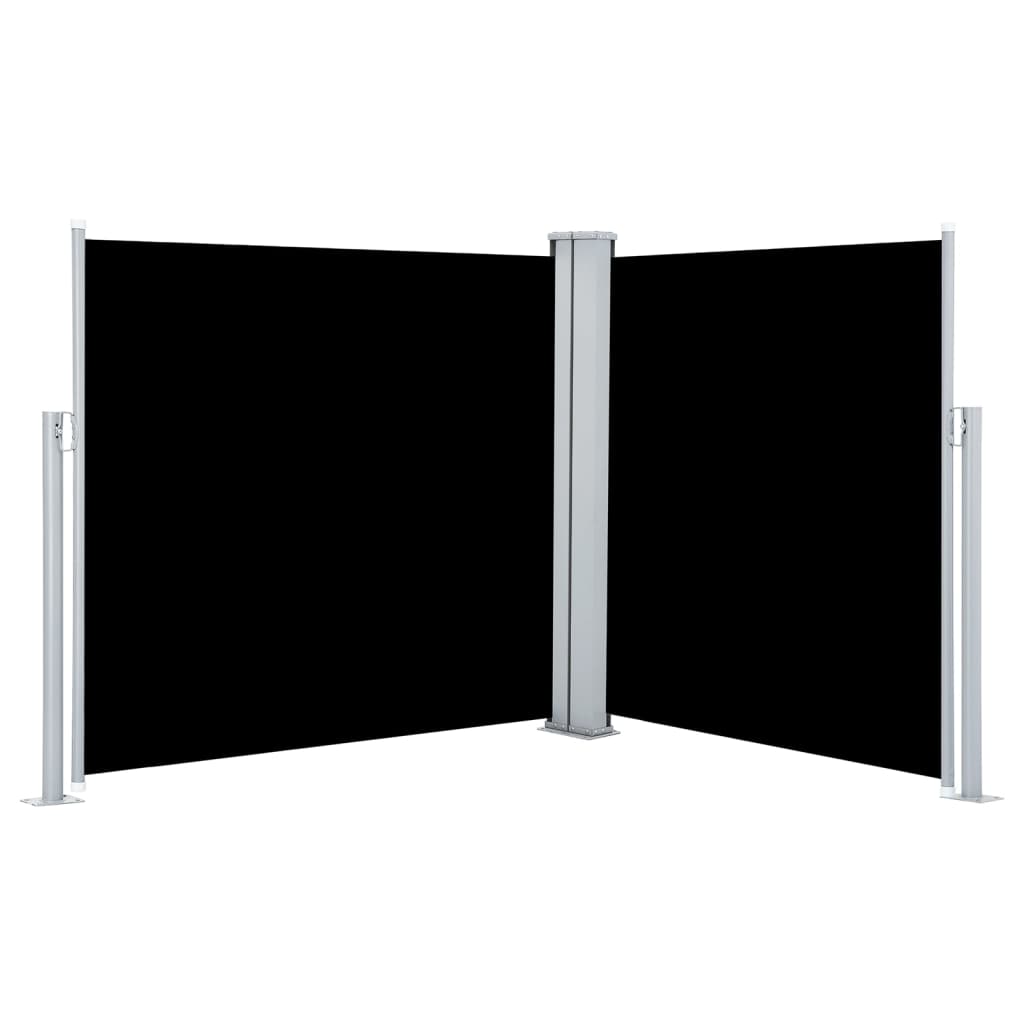 vidaXL Toldo lateral retráctil negro 100x600 cm