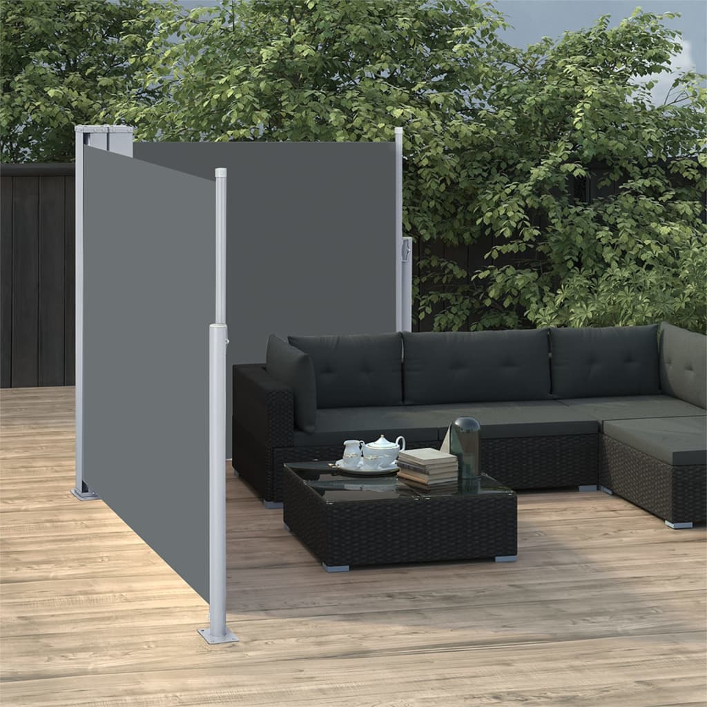 vidaXL Toldo lateral retráctil gris antracita 100x600 cm