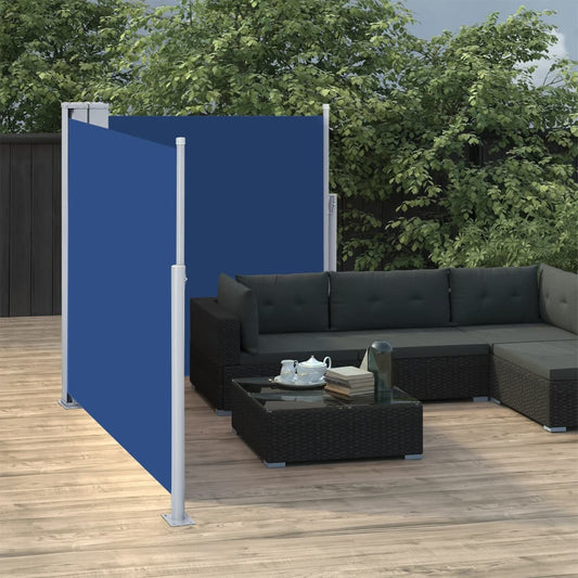 vidaXL Toldo lateral retráctil azul 100x600 cm