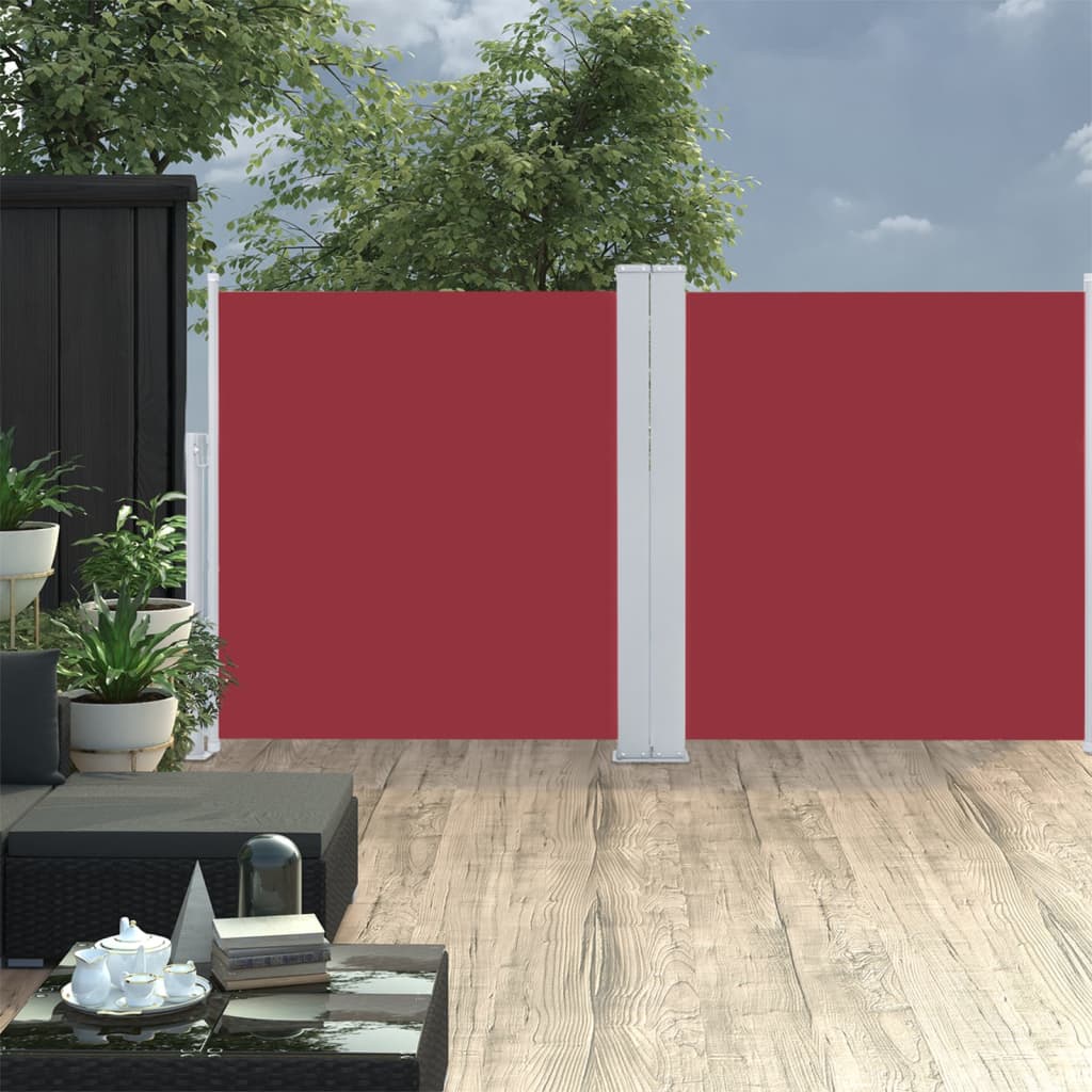 vidaXL Toldo lateral retráctil rojo 100x600 cm