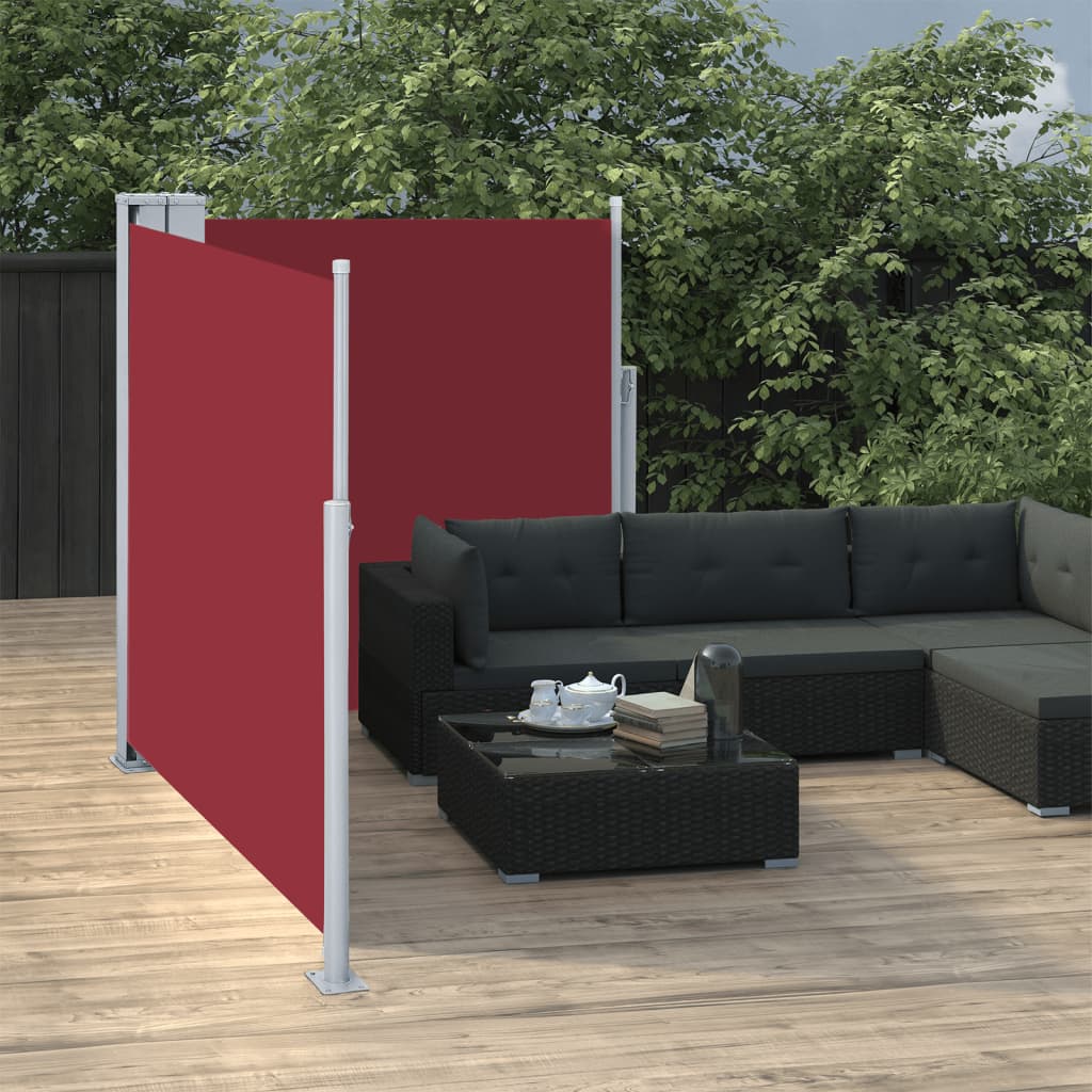 vidaXL Toldo lateral retráctil rojo 100x600 cm