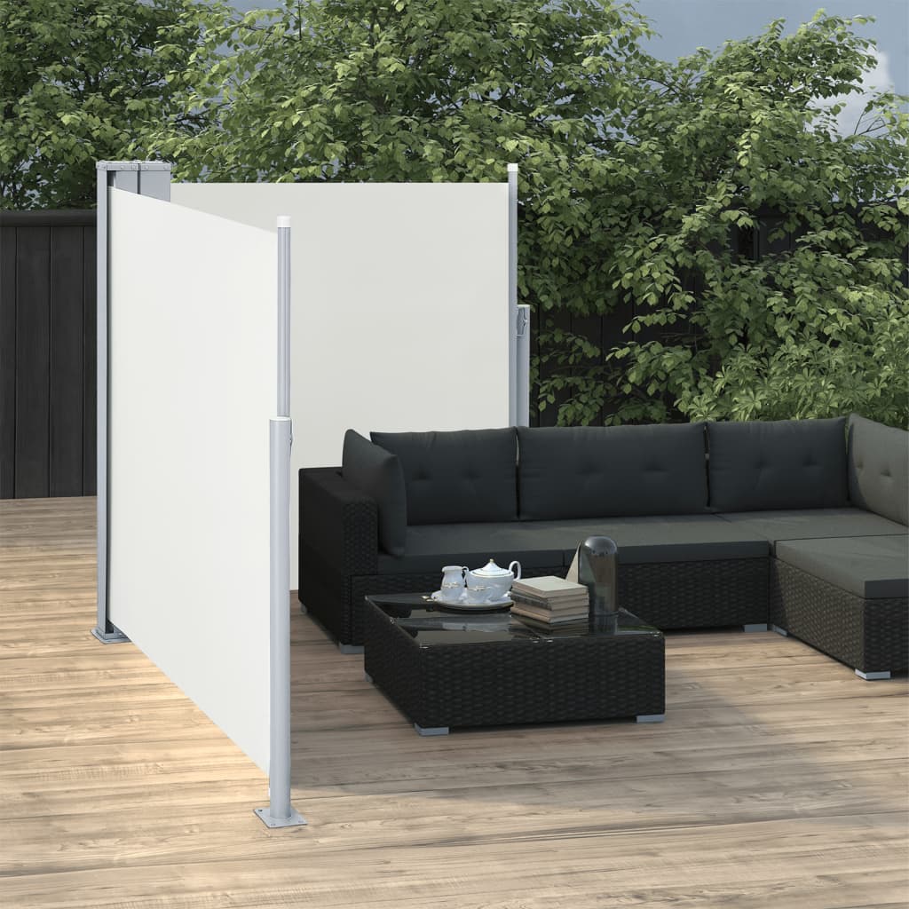 vidaXL Toldo lateral retráctil color crema 120x600 cm