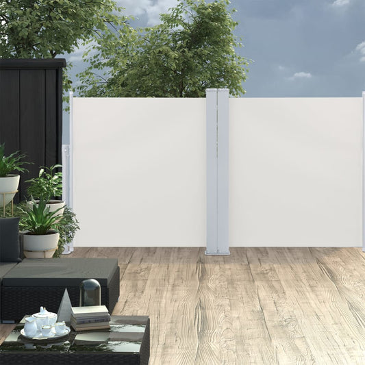 vidaXL Toldo lateral retráctil color crema 120x600 cm