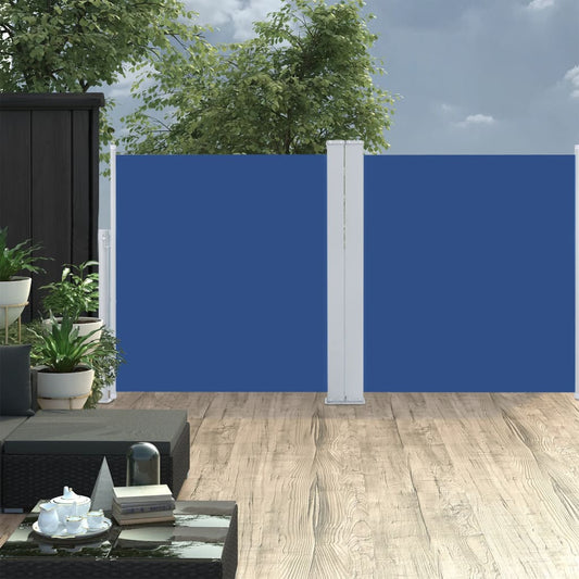 vidaXL Toldo lateral retráctil azul 120x600 cm