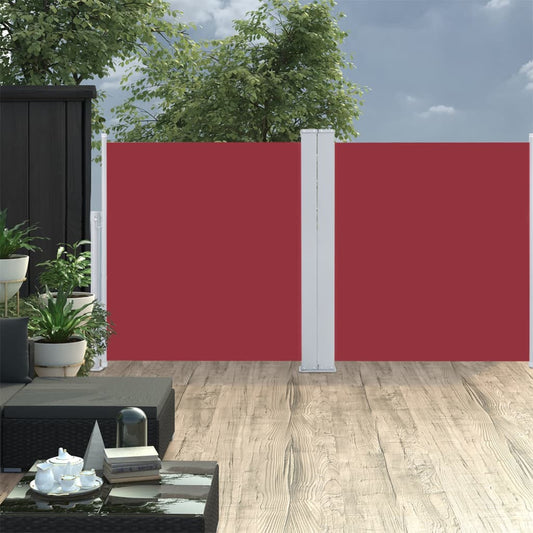 vidaXL Toldo lateral retráctil rojo 120x600 cm