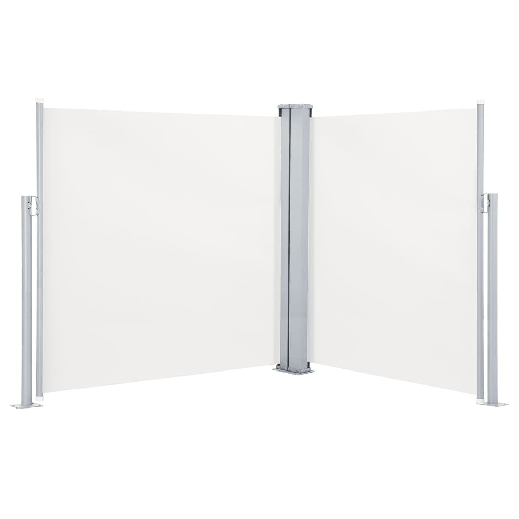 vidaXL Toldo lateral retráctil color crema 140x600 cm