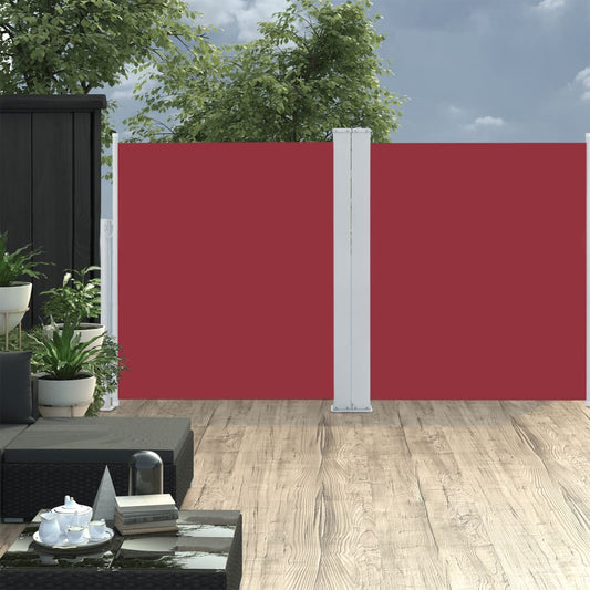 vidaXL Toldo lateral retráctil rojo 160x600 cm