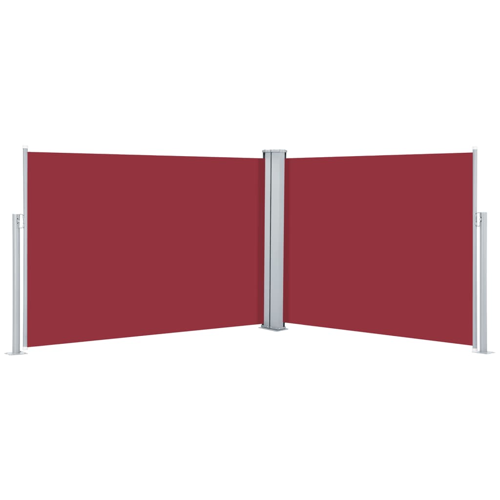 vidaXL Toldo lateral retráctil rojo 100x1000 cm