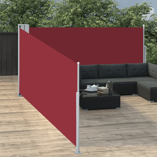 vidaXL Toldo lateral retráctil rojo 100x1000 cm