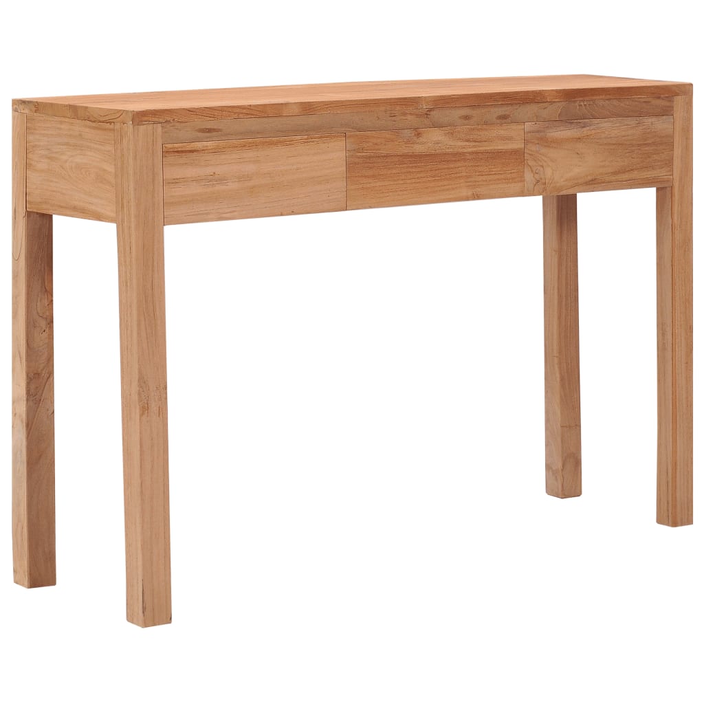 vidaXL Mesa consola de madera maciza de teca 110x35x75 cm