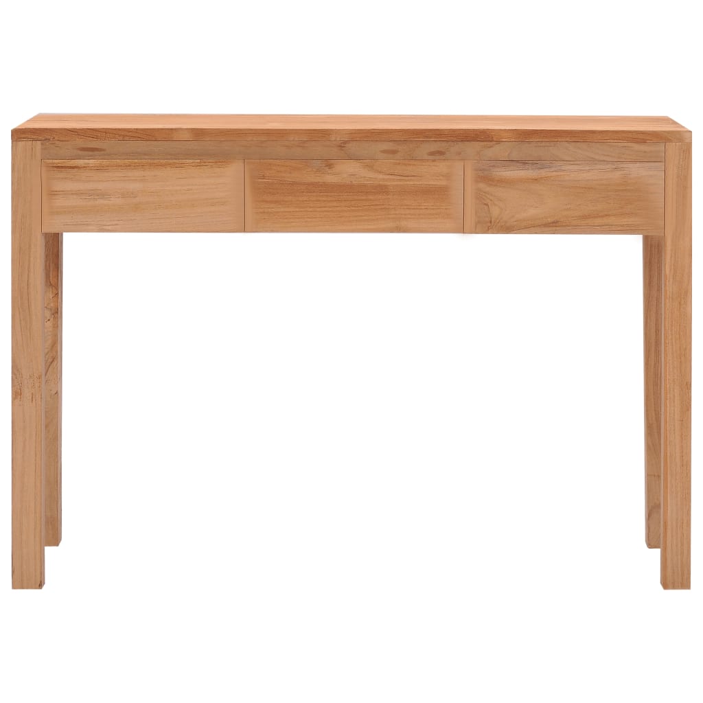 vidaXL Mesa consola de madera maciza de teca 110x35x75 cm