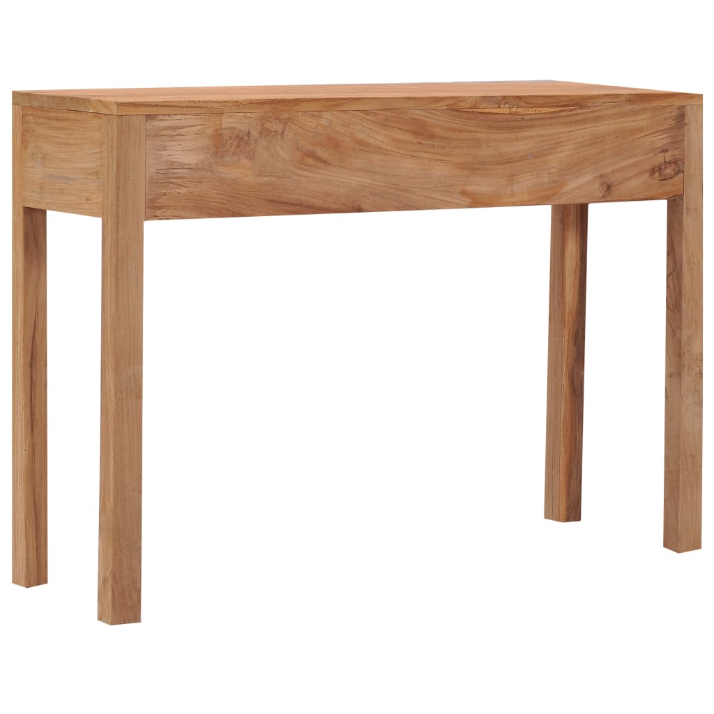 vidaXL Mesa consola de madera maciza de teca 110x35x75 cm