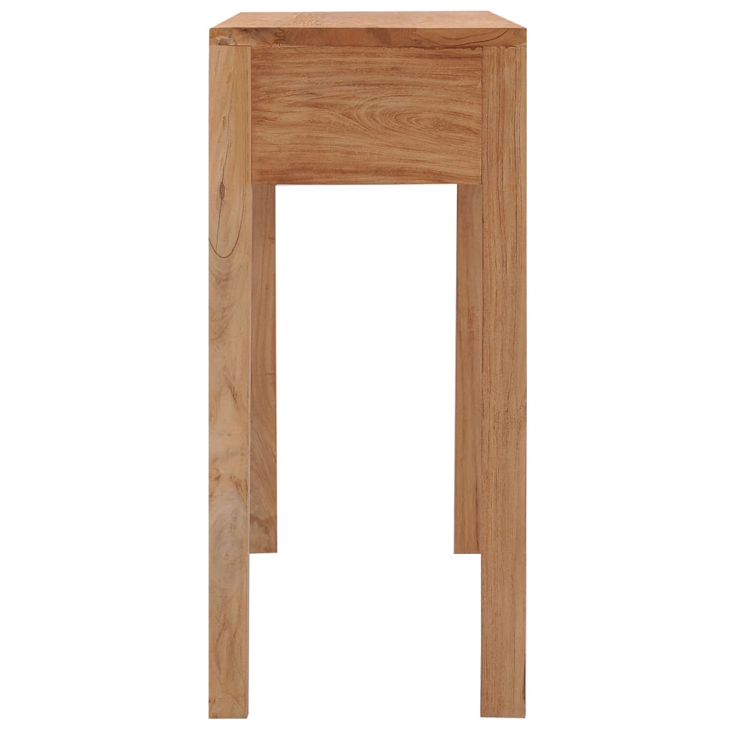 vidaXL Mesa consola de madera maciza de teca 110x35x75 cm