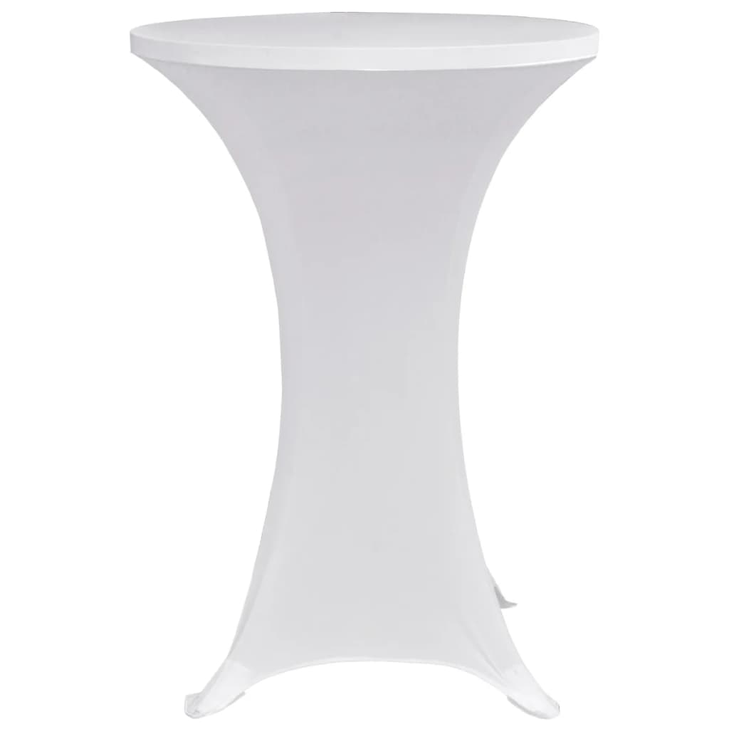 vidaXL Mantel elástico para mesa alta 4 unidades blanco Ø80 cm