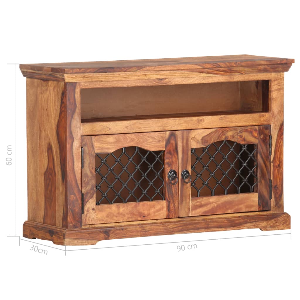 vidaXL Mueble de TV de madera maciza de Sheesham 90x30x60 cm