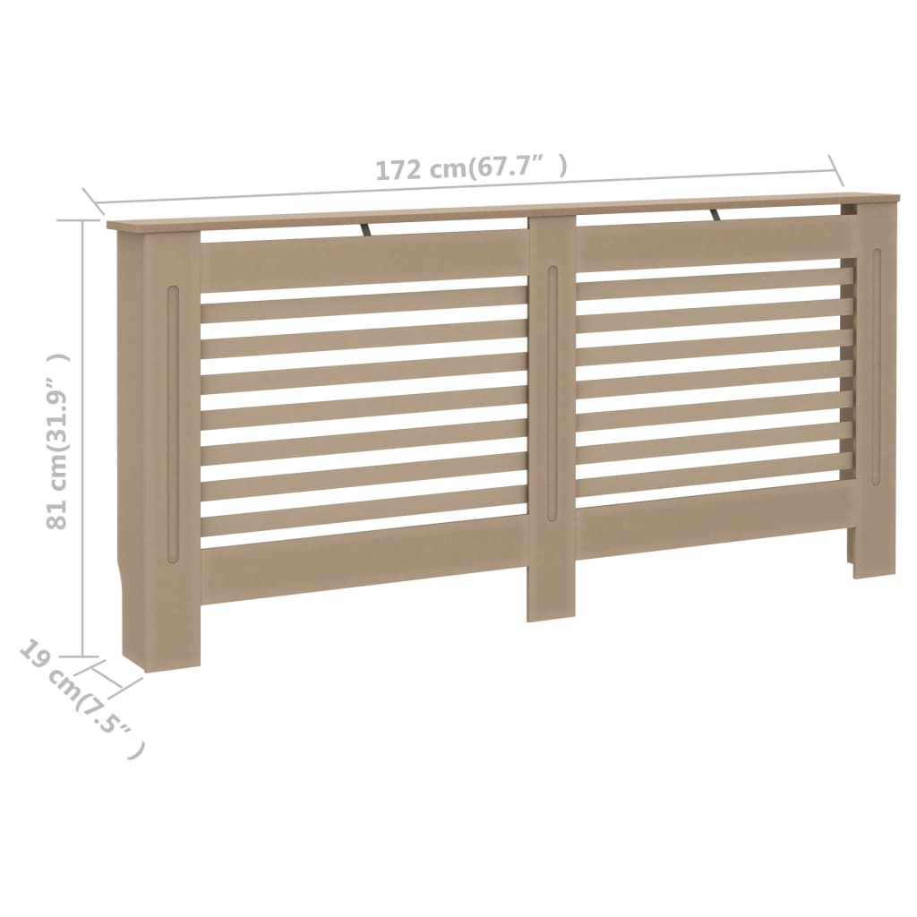 vidaXL Cubierta para radiador MDF 172x19x81,5 cm