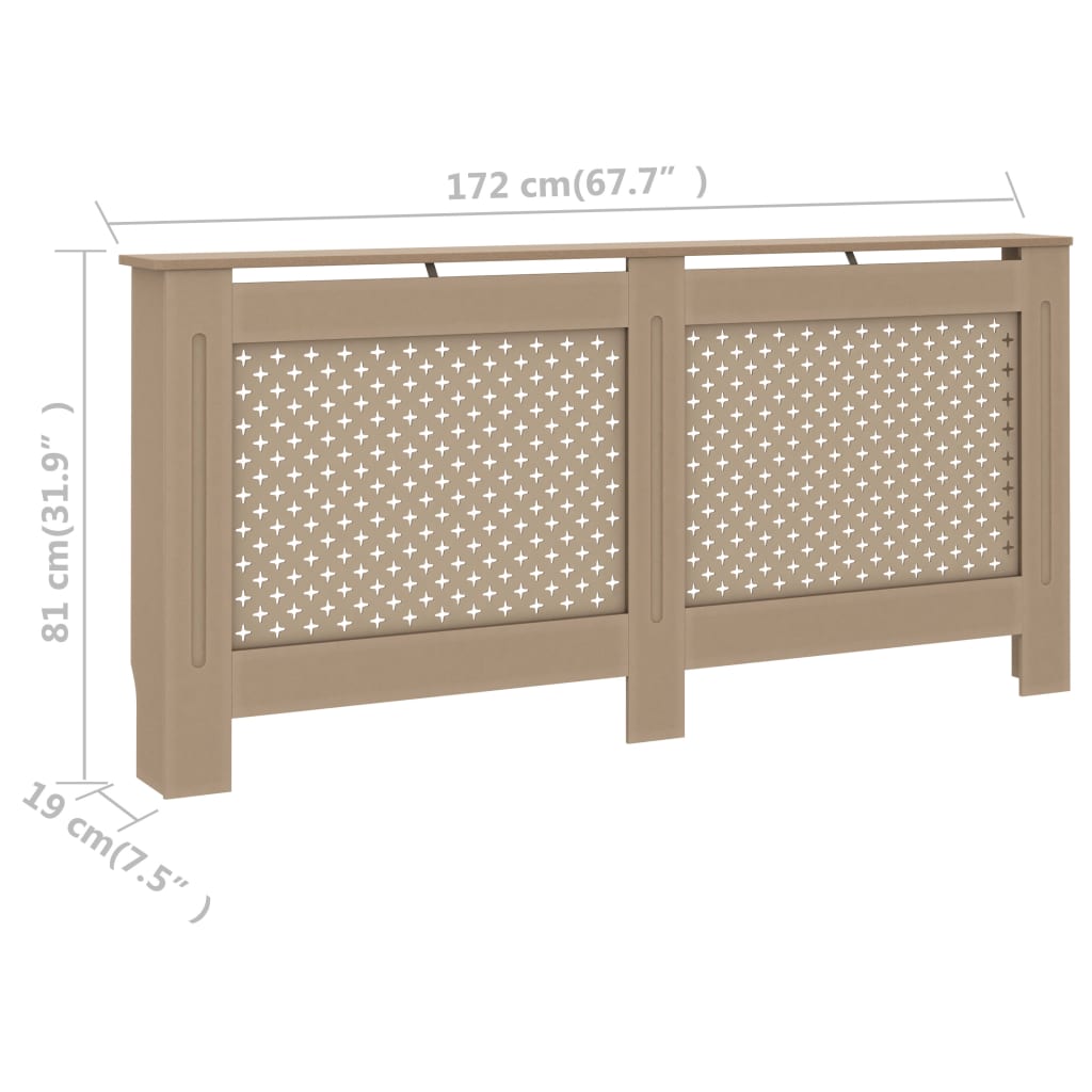 vidaXL Cubierta para radiador MDF 172x19x81,5 cm