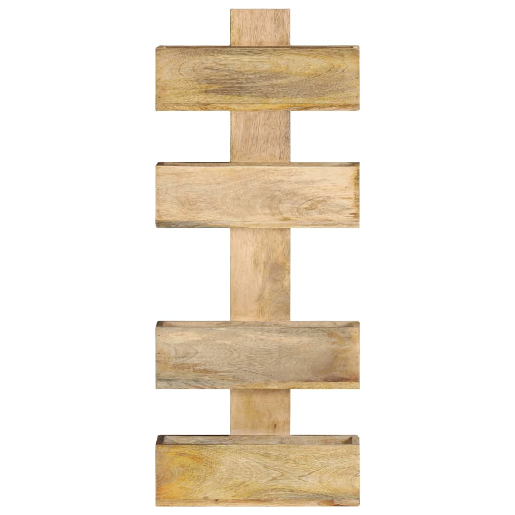 vidaXL Revistero de pared madera maciza de mango 30x11x72 cm – Bechester