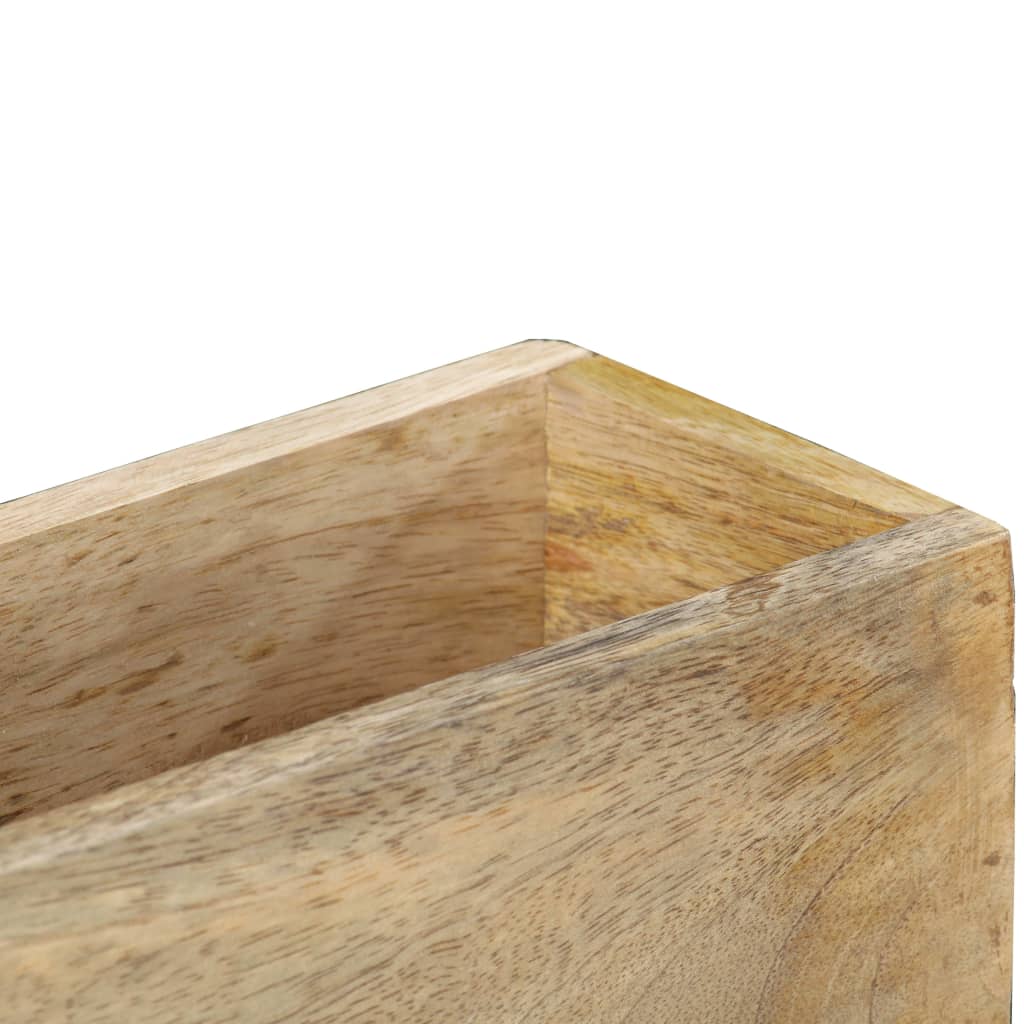 vidaXL Revistero de pared madera maciza de mango 30x11x72 cm