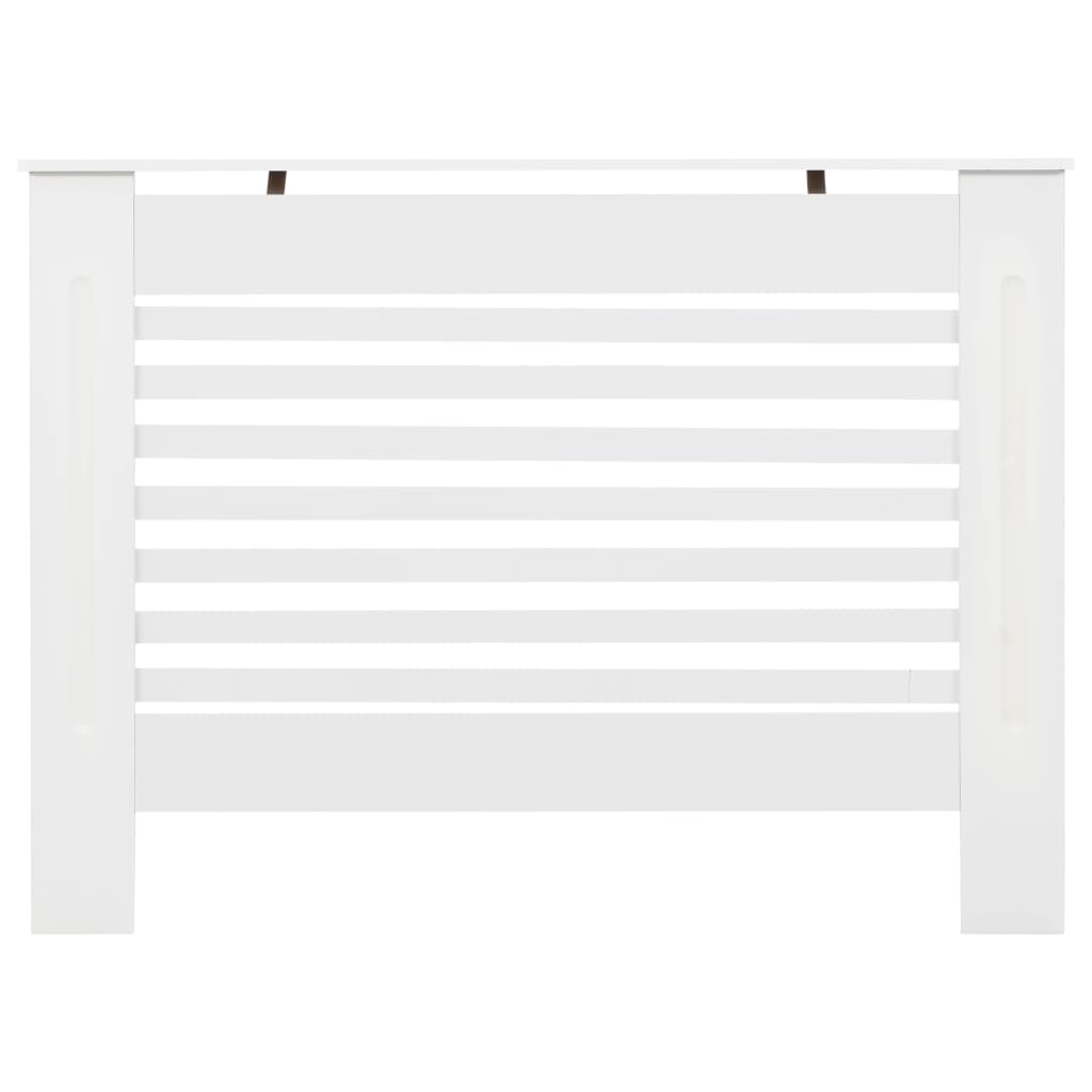 vidaXL Cubiertas para radiador 2 unidades MDF blanco 112x19x81,5 cm