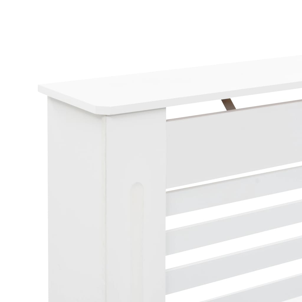 vidaXL Cubiertas para radiador 2 unidades MDF blanco 112x19x81,5 cm