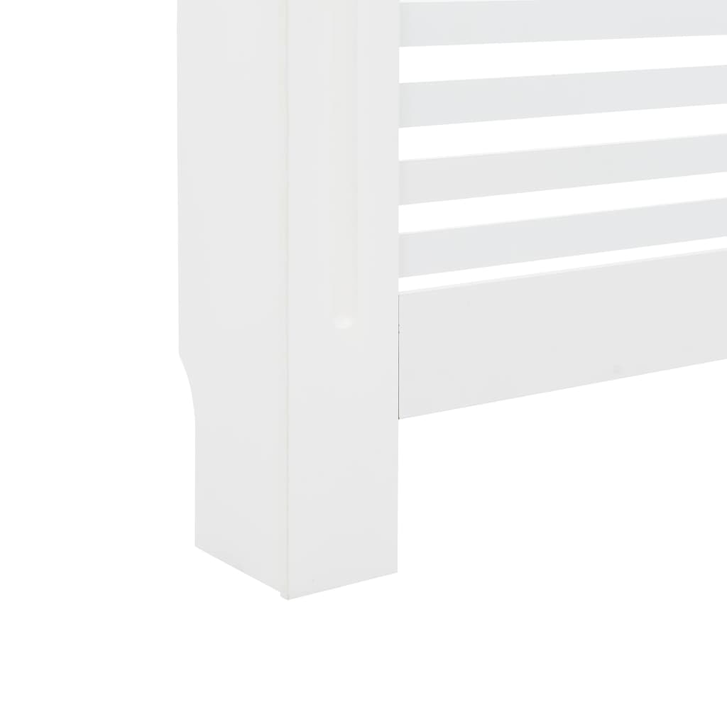 vidaXL Cubiertas para radiador 2 unidades MDF blanco 112x19x81,5 cm