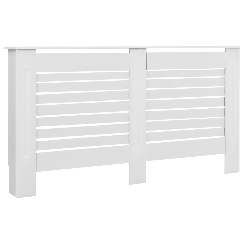 vidaXL Cubiertas para radiador 2 unidades MDF blanco 152x19x81,5 cm