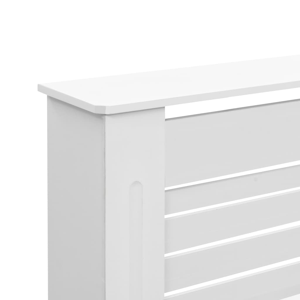 vidaXL Cubiertas para radiador 2 unidades MDF blanco 152x19x81,5 cm