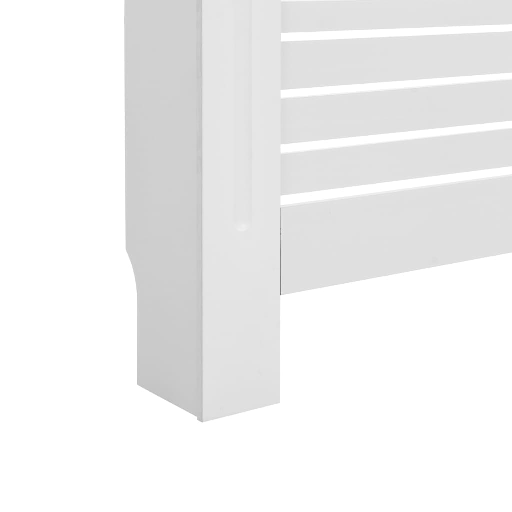 vidaXL Cubiertas para radiador 2 unidades MDF blanco 172x19x81,5 cm