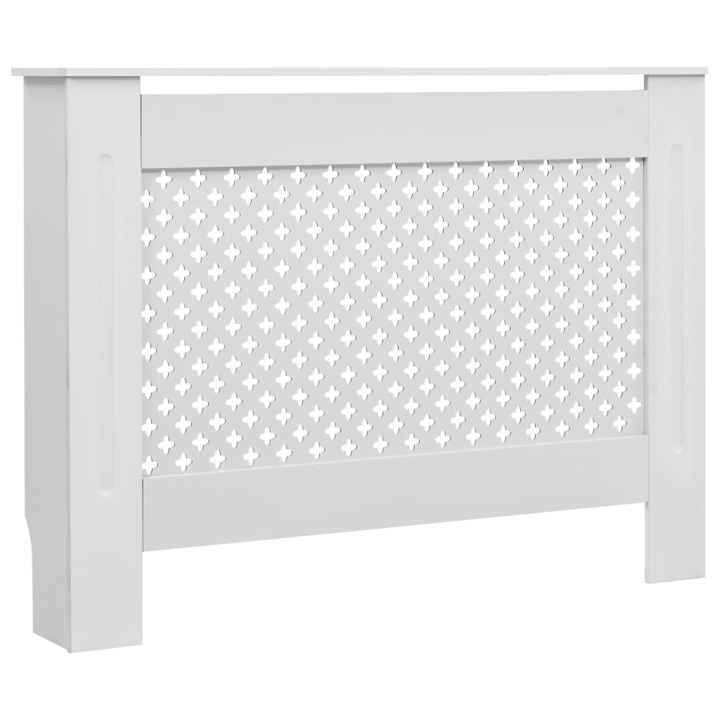 vidaXL Cubiertas para radiador 2 unidades MDF blanco 112x19x81,5 cm