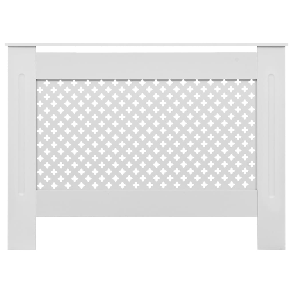 vidaXL Cubiertas para radiador 2 unidades MDF blanco 112x19x81,5 cm