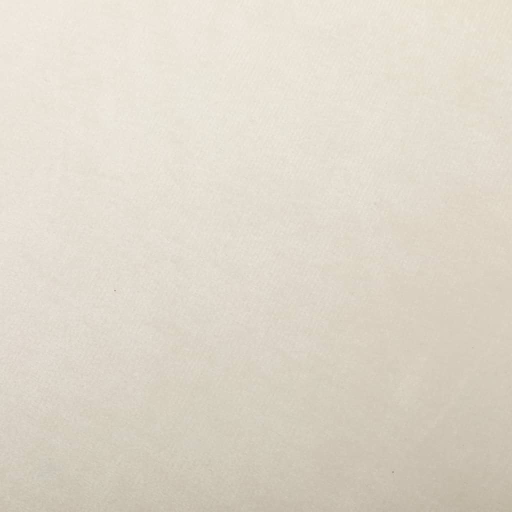 vidaXL Silla mecedora de terciopelo blanco crema