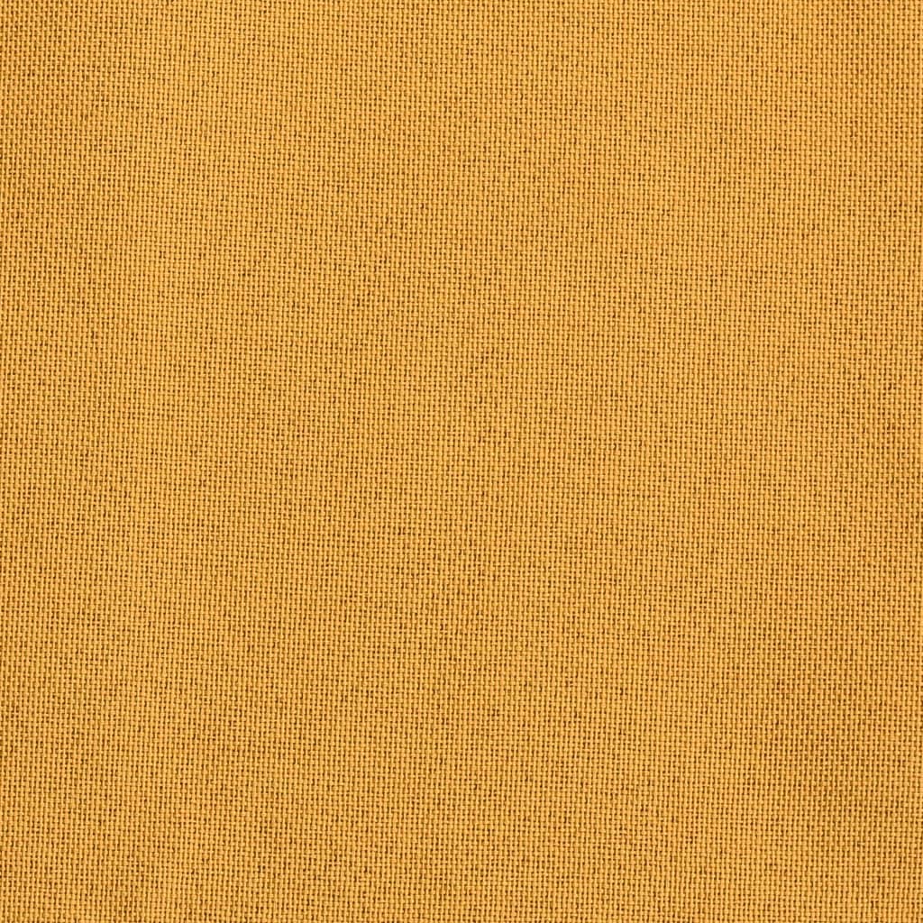 vidaXL Cortinas opacas con ojales look lino 2 pzas amarillo 140x175 cm
