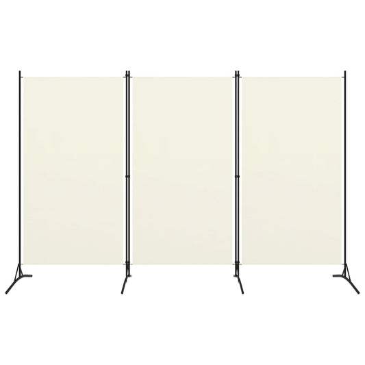 vidaXL Biombo divisor de 3 paneles tela blanco 260x180 cm