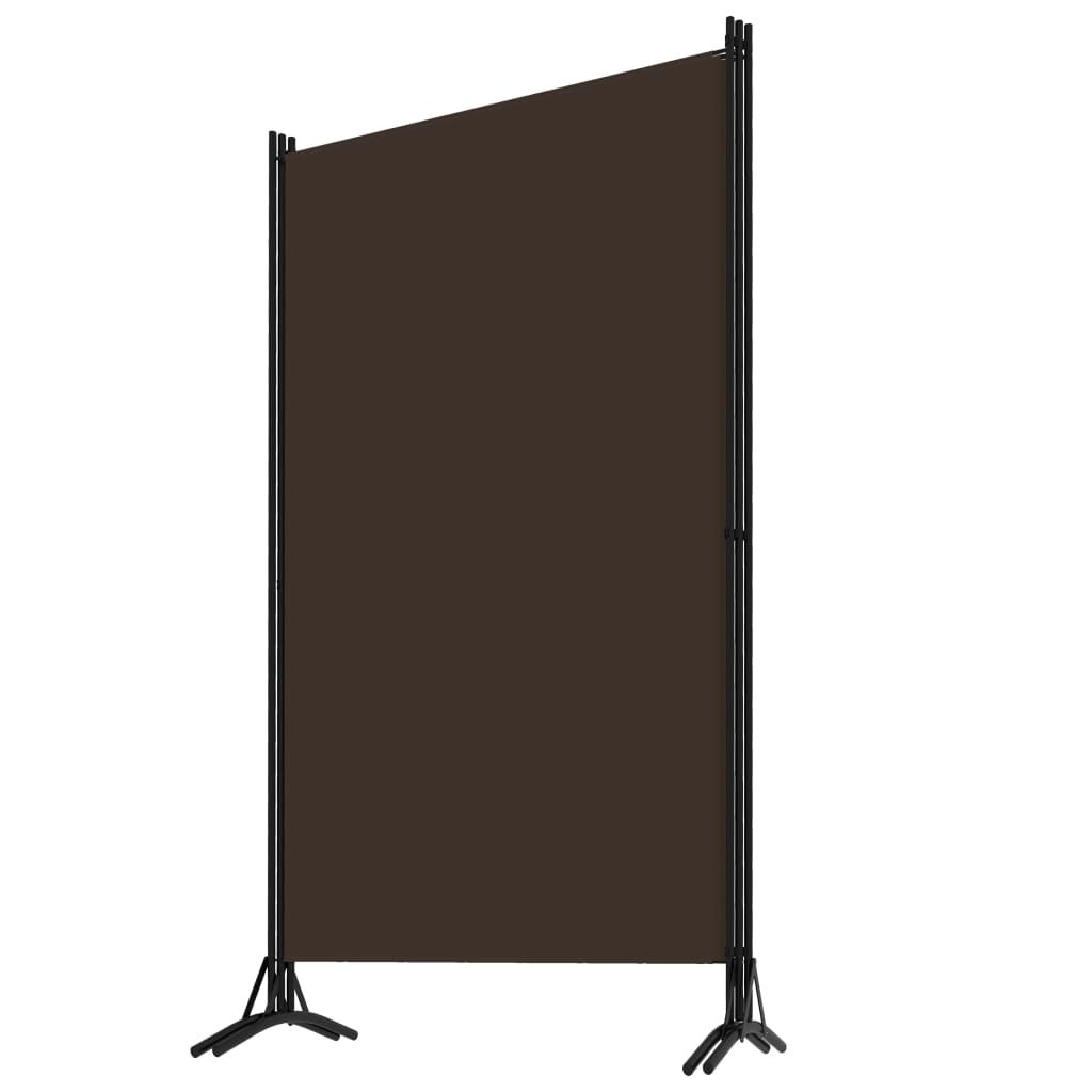 vidaXL Biombo divisor de 3 paneles marrón 260x180 cm