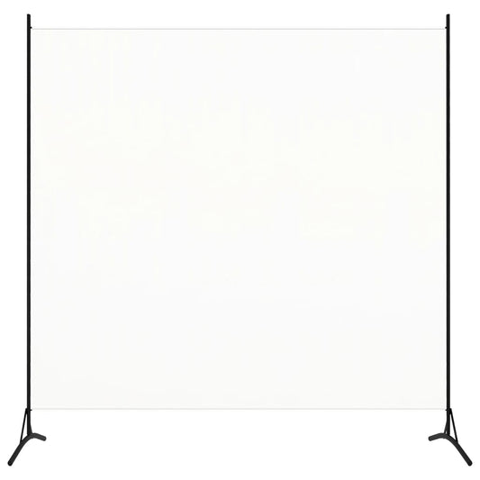 vidaXL Biombo divisor de tela blanco 175x180 cm