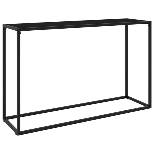 vidaXL Mesa consola vidrio templado negro 120x35x75 cm