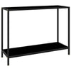 vidaXL Mesa de consola negro vidrio templado 100x35x75 cm