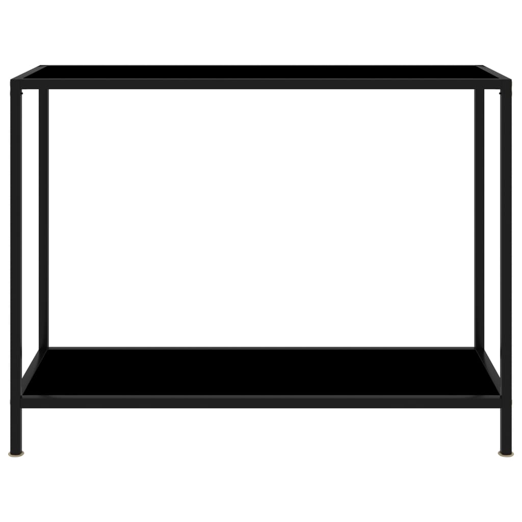 vidaXL Mesa de consola negro vidrio templado 100x35x75 cm