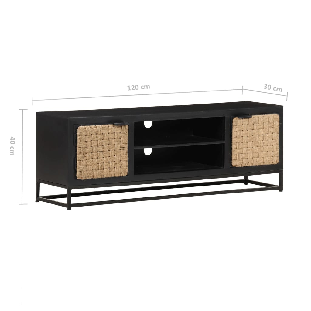 vidaXL Mueble para TV de madera maciza de mango 120x30x40 cm