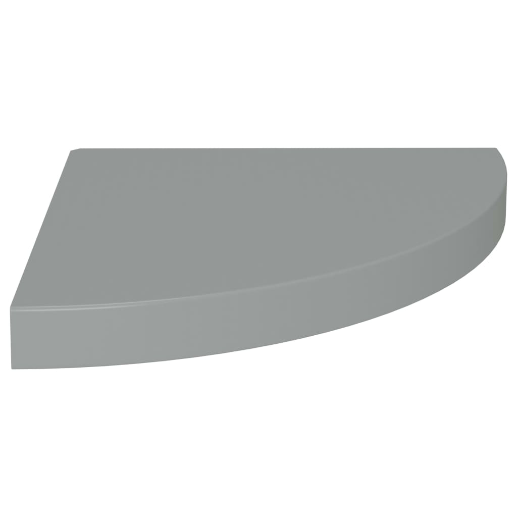 323922 vidaXL Floating Corner Shelf Grey 35x35x3,8 cm MDF