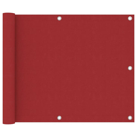 vidaXL Toldo para balcón de tela oxford rojo 75x300 cm