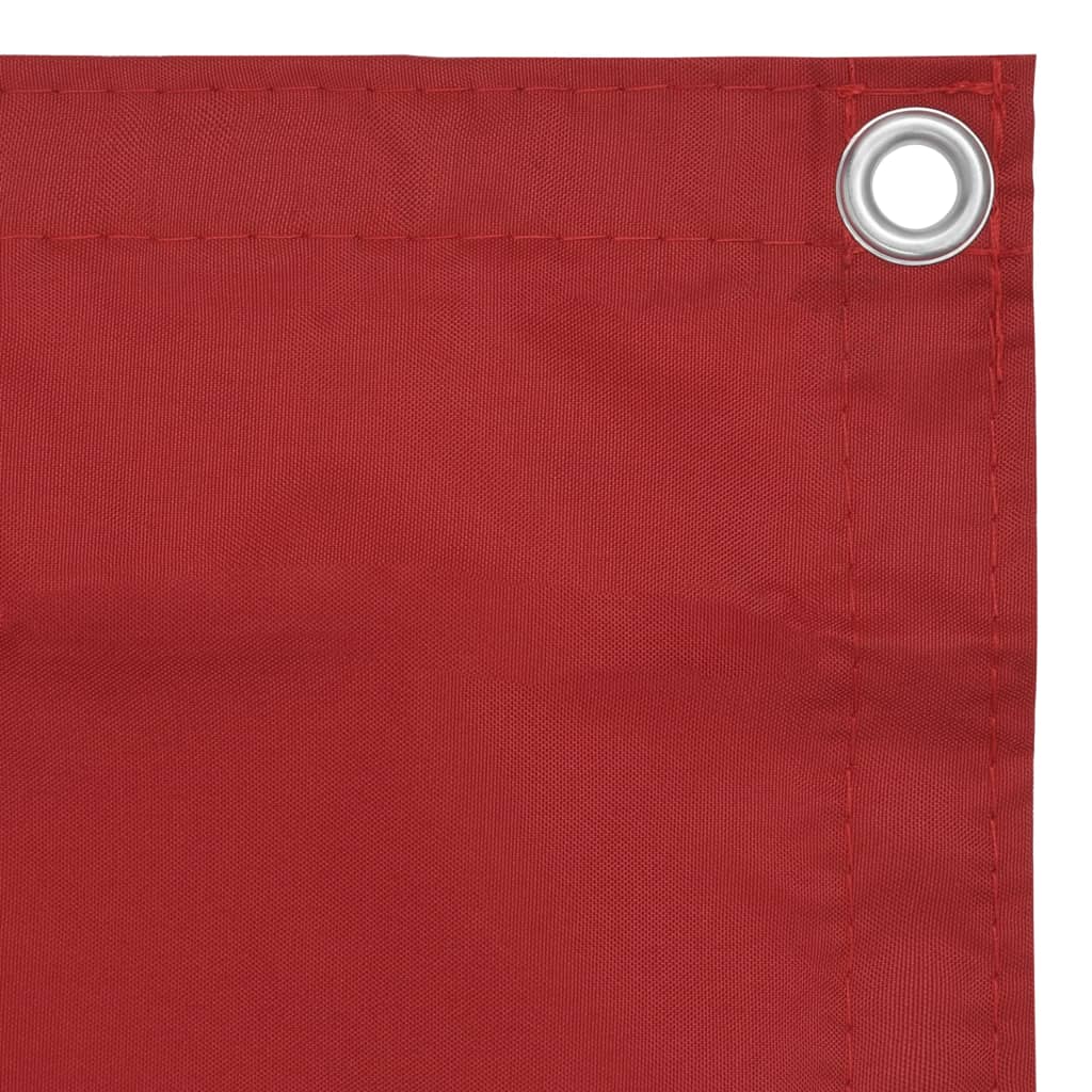 vidaXL Toldo para balcón de tela oxford rojo 120x500 cm