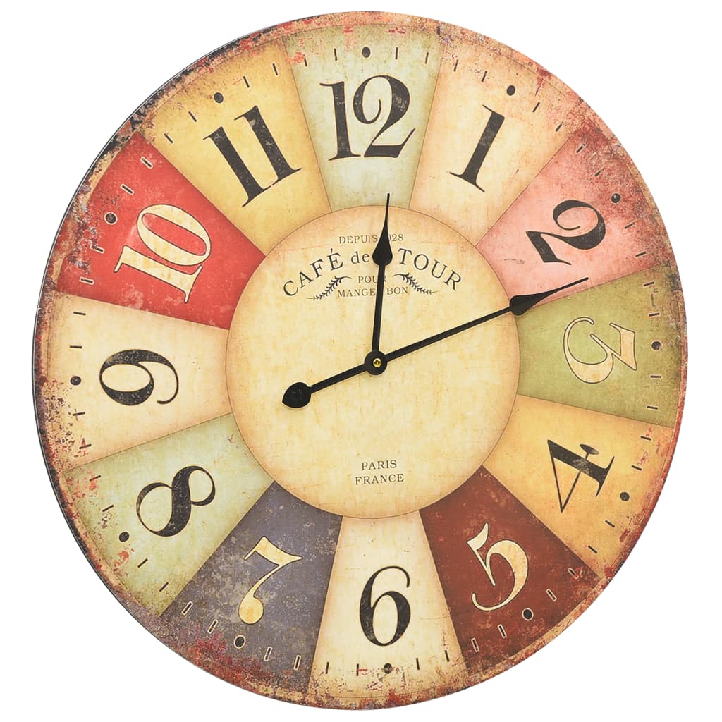 Reloj de pared Madera número romanos de 60 cm
