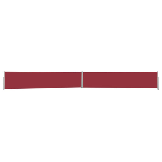 vidaXL Toldo lateral retráctil para patio rojo 140x1200 cm